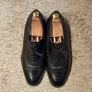 Moreschi Black Leather Oxfords